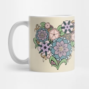 Zentangle Heart - full color Mug